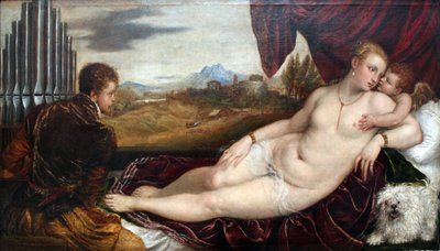 Venus con el organista de Tiziano Vecelli